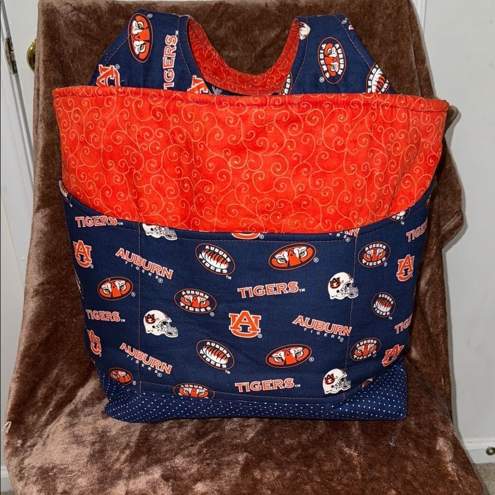 Auburn Tigers Themed Shoulder Bag - Navy and Orange